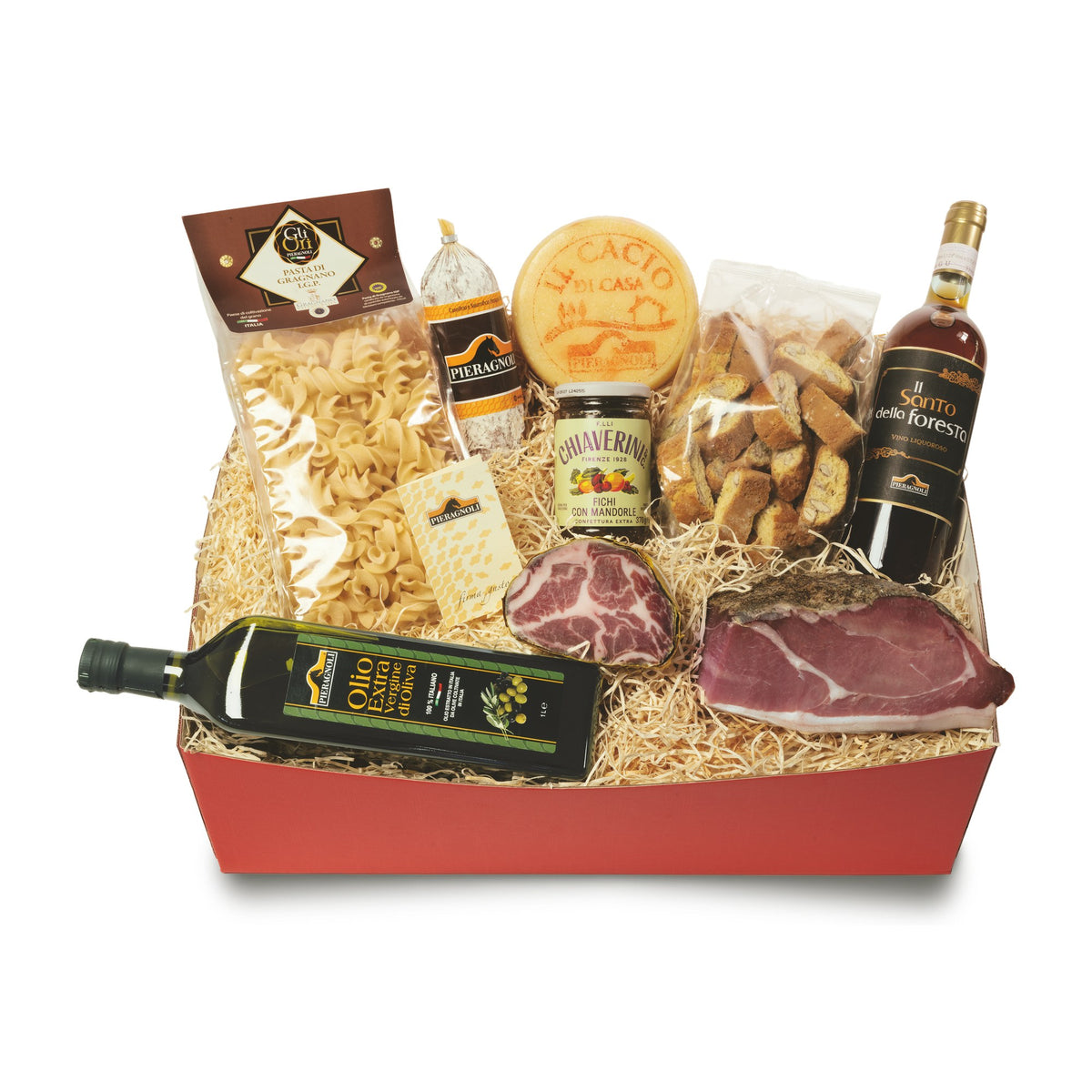 Confezione Regalo Etrusca Pieragnoli con prosciutto, pecorino, capocollo e olio nuovo