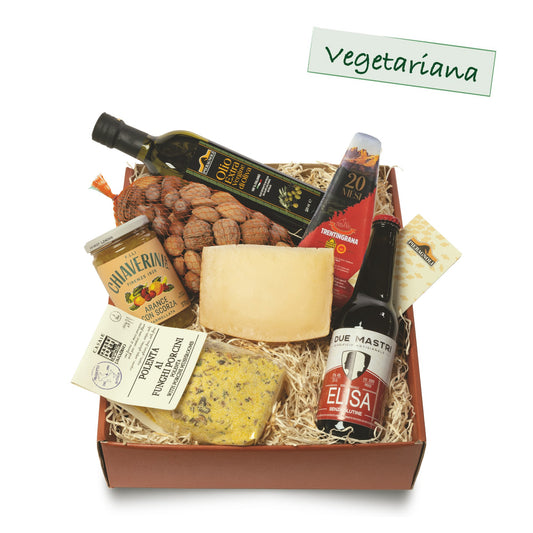 Confezione Regalo Montanara Pieragnoli con pecorino, Trentingrana, polenta ai porcini e birra artigianale