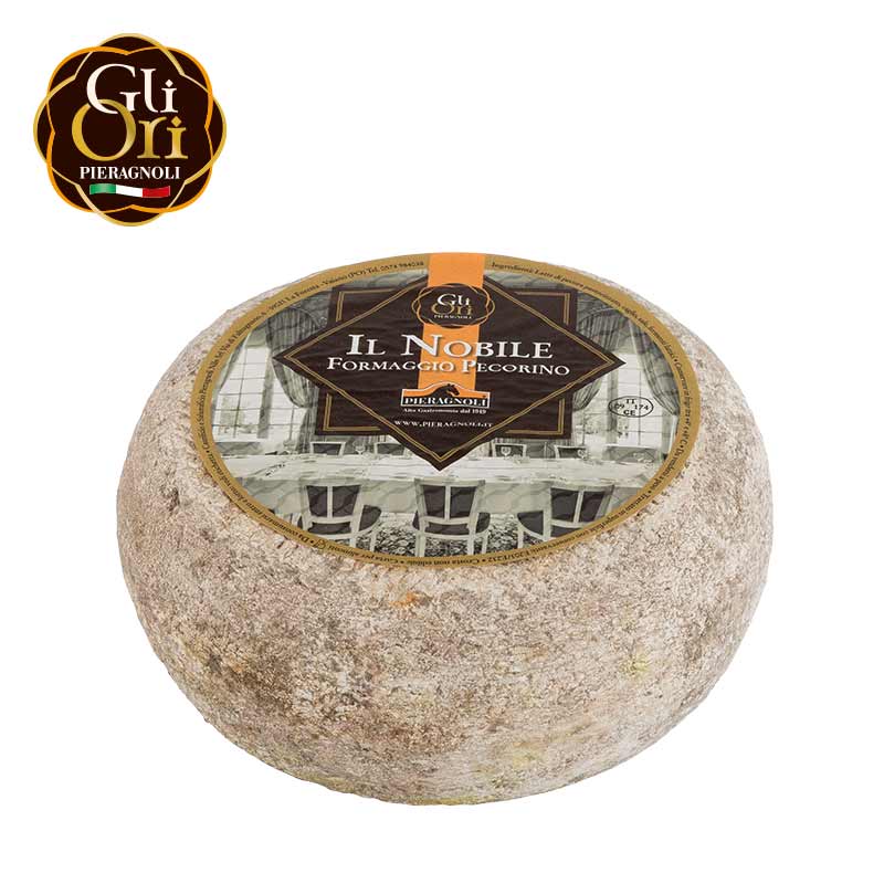 il nobile pieragnoli Formaggio dal sapore dolce, leggermente sapido, presenta l’aspetto esterno liscio e lievemente abbucciato dalla stagionatura di 45 giorni e la pasta compatta. Latte ovino pastorizzato, sale, caglio, fermenti lattici. Crosta non edibile.